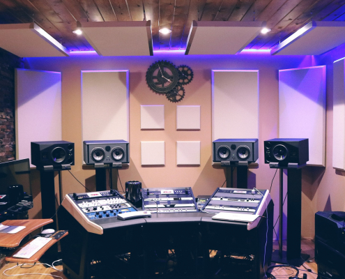 recording studio with ultra violet florescent 164938